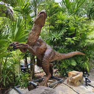 Modèle de dinosaure Velociraptor animatronique grandeur nature pour parcours de mini-golf, idéal pour les parcs à thème intérieurs/extérieurs et les centres commerciaux - Product Image 4