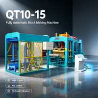 Machine automatique hydraulique durable QT10-15 pour la fabrication de blocs creux en béton avec PLC et moteur pour des projets de construction durables