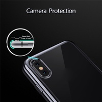 Coque arrière transparente pour iPhone X, coque de téléphone en TPU souple transparent pour iPhone X