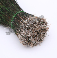 Gefärbte natürliche aufgereihte Pfau Herl Pfau Federn für Fliegen binden Material Angeln Kostüm Fascinator Haarschmuck DIY Natural