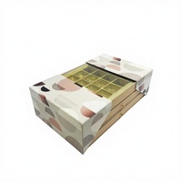 Caja de Papel Deslizante Aséptica Personalizada con Ventana Transparente de PVC, Bandeja Divisora, Embalaje de Cartón Rígido para Bombones, Pralinas, Dulces, Bodas