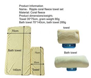 Ensemble de serviettes de bain en corail polaire épais de haute qualité, douces et absorbantes - Product Image 4