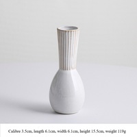 Vase en céramique rétro de style luxe léger, vase créatif pour table à manger, pour salon