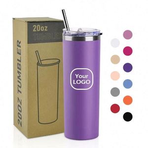 Custom Logo Manufacturer Holiday <b>Gift</b> 20oz UV Stainless Steel Double Wall Coffee Mug 20 oz Skinny Tumbler - Product Image 1