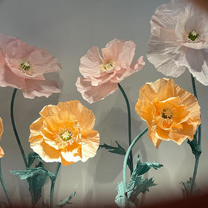 3D edding Decor aper IG lower IG ululti-layer ARGE aper eony opoppy oprtifcial llowers or ackground Tage ROPS hop iisplay - Product Image 5