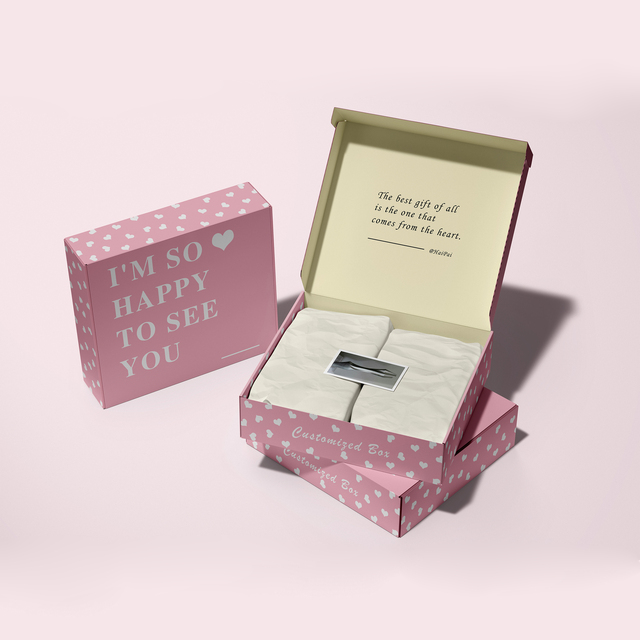 Wholesale Custom Pink Personalized Subscription Mailer Boxes Sponge Lined Matt Lamination Embossing Biodegradable Recyclable