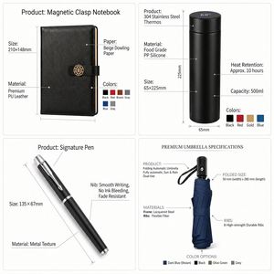 Best Sale Luxury Holiday Business Gift <b>Set</b> Thermos Umbrella <b>Notebook</b> for Christmas New Year Thanksgiving Corporate Gifting - Product Image 5