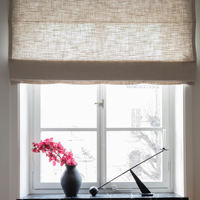 Stores romains en lin pour chambre et cuisine, rideaux pour la décoration intérieure