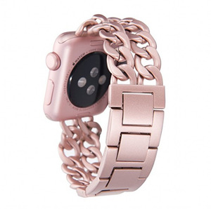 Bandas de repuesto de acero inoxidable para reloj, <span class=keywords><strong>pulsera</strong></span> de cadena vaquera de Metal para <span class=keywords><strong>Apple</strong></span> <span class=keywords><strong>Watch</strong></span> de 42mm y <span class=keywords><strong>38mm</strong></span> - Product Image 2