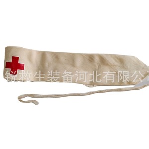 Bandage triangulaire Prius 93cmx93cmx135cm en pur coton pour formation aux premiers secours, utilisation par la Croix-Rouge - Product Image 1