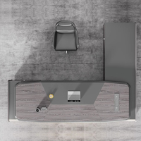Nouveau bureau de direction en forme de L moderne et durable avec montage facile, résistant à l'eau, mobilier commercial