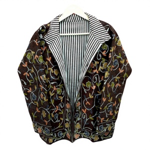 Women's Elegant Style Embroidered Floral <b>Corduroy</b> Full Sleeve <b>Jacket</b> O-Neck Outerwear Handmade Cotton Cotrise Fabric Button - Product Image 1