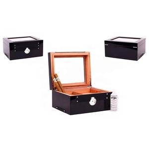 Humidor de Puros Boveda al por Mayor, Negro, de Alta Gama, Madera de Cedro Español, Lujoso, con Pantalla Digital Grande - Product Image 6