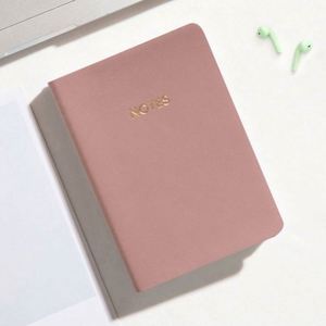 Carnet d'adresses personnalisé petit format avec logo, couverture souple en cuir Morandi A5/A6, reliure cousue, mignon, portable, à ouverture plate - Product Image 4