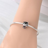 Oferta Especial: Abalorio Colgante de Plata 925 con Diseño de Gorro de Graduación y Serpiente, para Pulseras DIY, Accesorios de Joyería de Moda para Mujer, Regalo