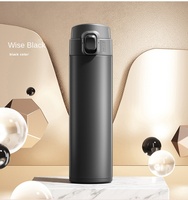 Bouteille d'eau personnalisée 450 ml en acier inoxydable pour le sport, avec couvercles et paille, pour enfants, gobelet scolaire avec paille