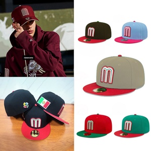 Wholesale Mexico National Team Letter M Flag Embroidered 5-Panel Jersey Baseball <b>Cap</b> Adjustable <b>Flat</b> Brim for <b>Men</b> Women - Product Image 6