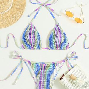 Ensemble de maillots de bain personnalisés à dos ouvert, string, vêtements de plage, bikinis pour jeunes filles, ensemble deux pièces, ensemble de bikinis personnalisés à vendre - Product Image 2