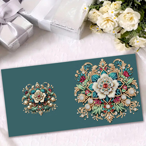 <strong>Mandala</strong> Diamond <strong>Dotting</strong> Greeting Card Kit for Adults - Stress Relief Craft Set (6 PCS) - Product Image 4