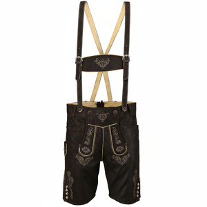 กางเกงหนังบาวาเรียน - กางเกงหนังเทศกาลอ็อกโทเบอร์เฟสต์ - กางเกงหนังเยอรมัน - ชุดผู้ชายแบบดั้งเดิมสำหรับเทศกาลอ็อกโทเบอร์เฟสต์ 2025 - Product Image 1