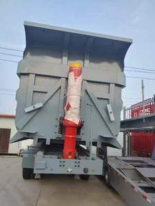 Rectangle Shape Rear Dump Semi-<b>trailer</b> Coal Transport 20-25 Tons Steel Shandong 3/6 Xles - Product Image 2