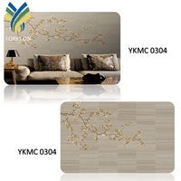 YKMC 0304 3D Floral or fleur papier peint Mural étanche et antistatique Design asiatique pour panneau mural