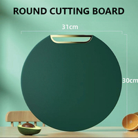 Planches à découper rondes verticales double face, planche à découper en plastique personnalisée pour la cuisine