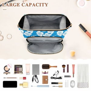 Customs Makeup Bag Quilted Cotton Cosmetic Zipper <b>Make</b> <b>up</b> Bag <b>Pouch</b> Customized Fashion Travel Bag - Product Image 2