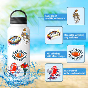 50 Stück <span class=keywords><strong>NFL</strong></span> Football Bowl Gestanzte Aufkleber Sport-Vinyl-Aufkleber Wiederverwendbare Wasserfeste <span class=keywords><strong>Sticker</strong></span>-Packung - Product Image 4