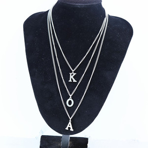Gargantilla de tres capas con estilo, cadena de joyería negra, señal de miembros de la sociedad del Club, Alfa Sorority, letras griegas, collares <span class=keywords><strong>KOA</strong></span> - Product Image 1
