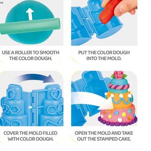 Strumenti di pasta da gioco per educazione dei <span class=keywords><strong>bambini</strong></span> cibo per la casa torta stampo colorato pasta per giocare torta Color argilla - Product Image 3