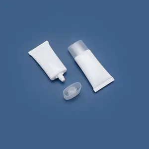 Crema de loción Facial personalizada a mano, tubo suave de plástico personalizado, color blanco, 30g