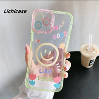 Coque de téléphone en cristal clair pour Iphone 15 Pro Max 14 13 12 11 Couverture arrière flexible avec impression personnalisée créative en 3D