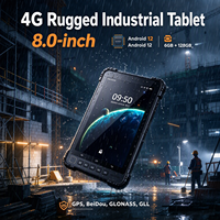 Tablet Industri Android 12 8 Inci OEM Laris Manis, 6+128GB, Layar FHD Plus RGB, 4G NFC, Sidik Jari, untuk Penggunaan Proyek Industri