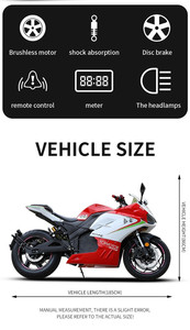 Motos de sport haute performance Dukato, motos de course 5000W, motos de course automobile - Product Image 5