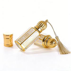 Flacon à bille de parfum de luxe en verre élégant avec feuille d'or, pour huiles personnalisées d'attar Oud arabe, sérigraphié, marque <span class=keywords><strong>Yiao</strong></span> - Product Image 5
