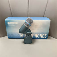 Microphone dynamique filaire Beta56A à directivité cardioïde avec suppression du bruit pour caisse claire, toms, grosse caisse, instruments à ventes métalliques, usage domestique et scénique