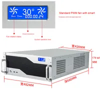 Boîtier métallique 4U Full Tower, double alimentation, refroidissement liquide 240/360, USB 3.0, carte mère EATX/ATX, serveur PC multi-GPU IA