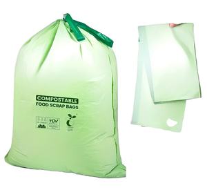 Bolsas de Basura Compostables Huamaohengchun de 8 Galones con Cordón, 30.3 Litros, 30 Unidades, 1 Mil, Bolsas Resistentes para Desechos de Alimentos - Product Image 1