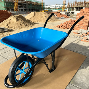 <span class=keywords><strong>Carretilla</strong></span> Robusta de Uso Industrial con Ruedas Sólidas para Transporte de Materiales, Estructura Metálica - Product Image 4