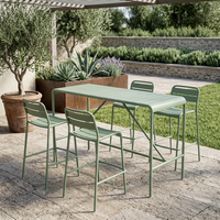 Meubles de bistrot modernes personnalisés pour l'extérieur, table et chaises en aluminium pour l'extérieur, utilisables dans de multiples scénarios : patio, jardin, café