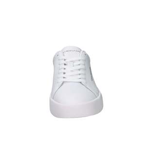 รองเท้าผ้าใบผู้ชาย Tommy รุ่น Court สีขาวเขียว ส้นสูง 3.5 ซม. แบบผูกเชือก เพิ่มความสูง ทันสมัย - Product Image 6