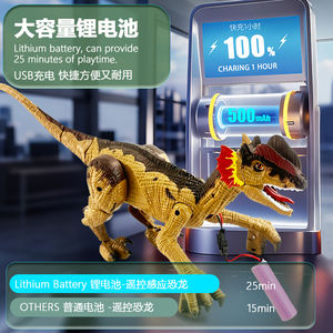 Tyrannosaurus Rex télécommandé éducatif AJB en plastique, électrique, avec évitement automatique d'obstacles et effets sonores simulés, inspiré de <span class=keywords><strong>Jurassic</strong></span> <span class=keywords><strong>World</strong></span> - Product Image 5
