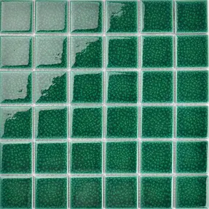 緑色のプールタイルガラスモザイクタイルスイミングプール用ガラスモザイク