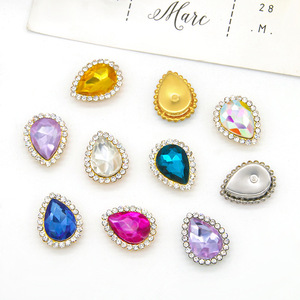 Piedras de Cristal en Forma de Lágrima, 16 Facetas, Coloridas, para Decoración de Cabello, Zapatos y Ropa - Product Image 3