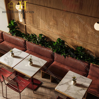 Comptoir de bar de restaurant de haute qualité personnalisé comptoir de présentation des aliments facile à nettoyer ensemble de meubles de restaurant pour salle à manger de luxe