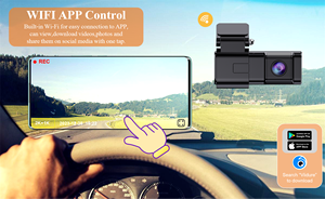 2k AHD vista trasera cámara reversa para coche WiFi G-Sensor lente dual DVR Dash cam caja negra grabadora de unidad - Product Image 6