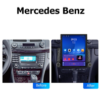 Radio de Coche Android con Pantalla Tesla Vertical de 9.7 Pulgadas, Navegación GPS Multimedia para Mercedes Benz Clase E W211 E200 E220 E300