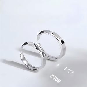 Anillo de Pareja con Proyección de Plata de Ley S925, Anillo para Hombre y Mujer en el Nombre de la Luz, Joyería Fina, Anillos de Moda - Product Image 4