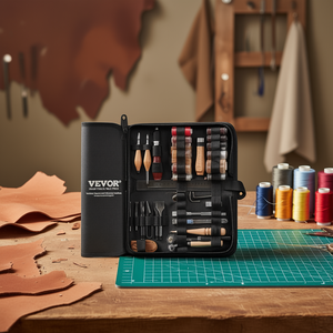 Vevor <b>Leather</b> Working <b>Tools</b> Kit 38 Pcs Engraving Punching Stamping Sewing <b>Tools</b> For Art And Collectible Crafts - Product Image 2